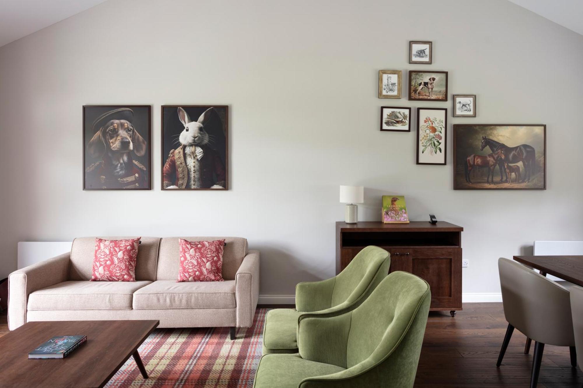 Schloss Roxburghe, Part Of Destination By Hyatt Zewnętrze zdjęcie A living room with a sofa and two armchairs
